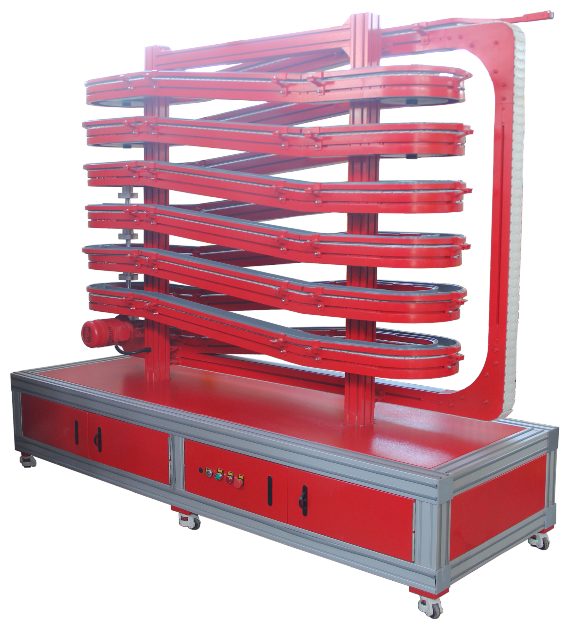 柔性链缓存输送展机